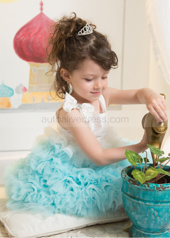 Ruffle Tulle Flower Girl Dress New Year Dress